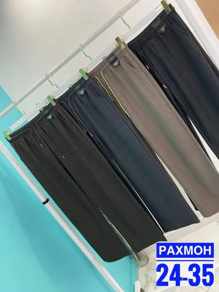Брюки сезона весна из двухниточного кашемира — фото 1