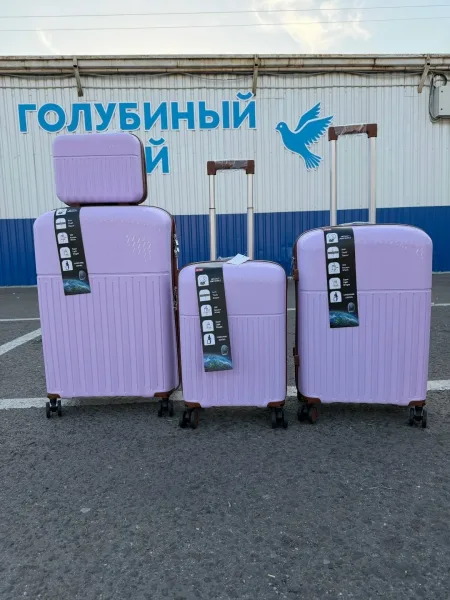 Противоударный чемодан из 100 полипропилена с двойными съемными колёсами, водонепроницаемой — фото 16