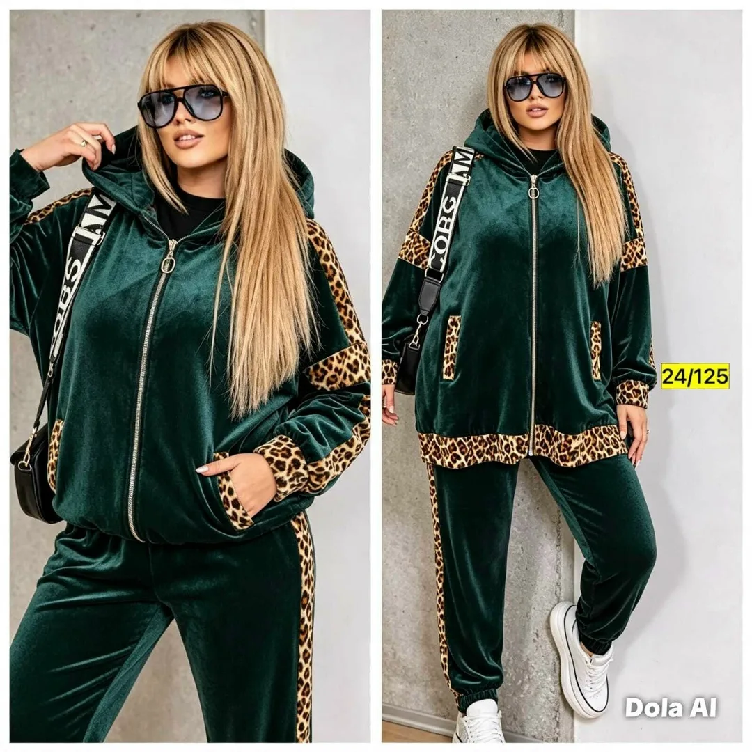 Спортивный костюм 2-ка из ткани велюр — фото 2