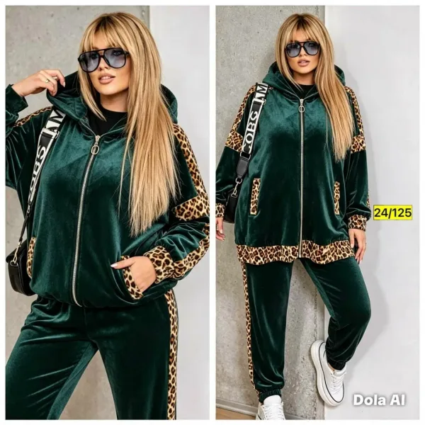 Спортивный костюм 2-ка из ткани велюр — фото 2