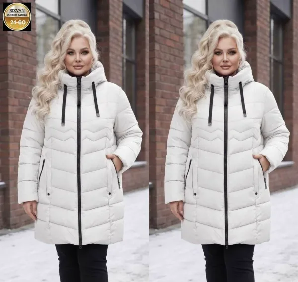 Зимняя куртка с капюшоном, удобная посадка и аккуратная стёжка — фото 2