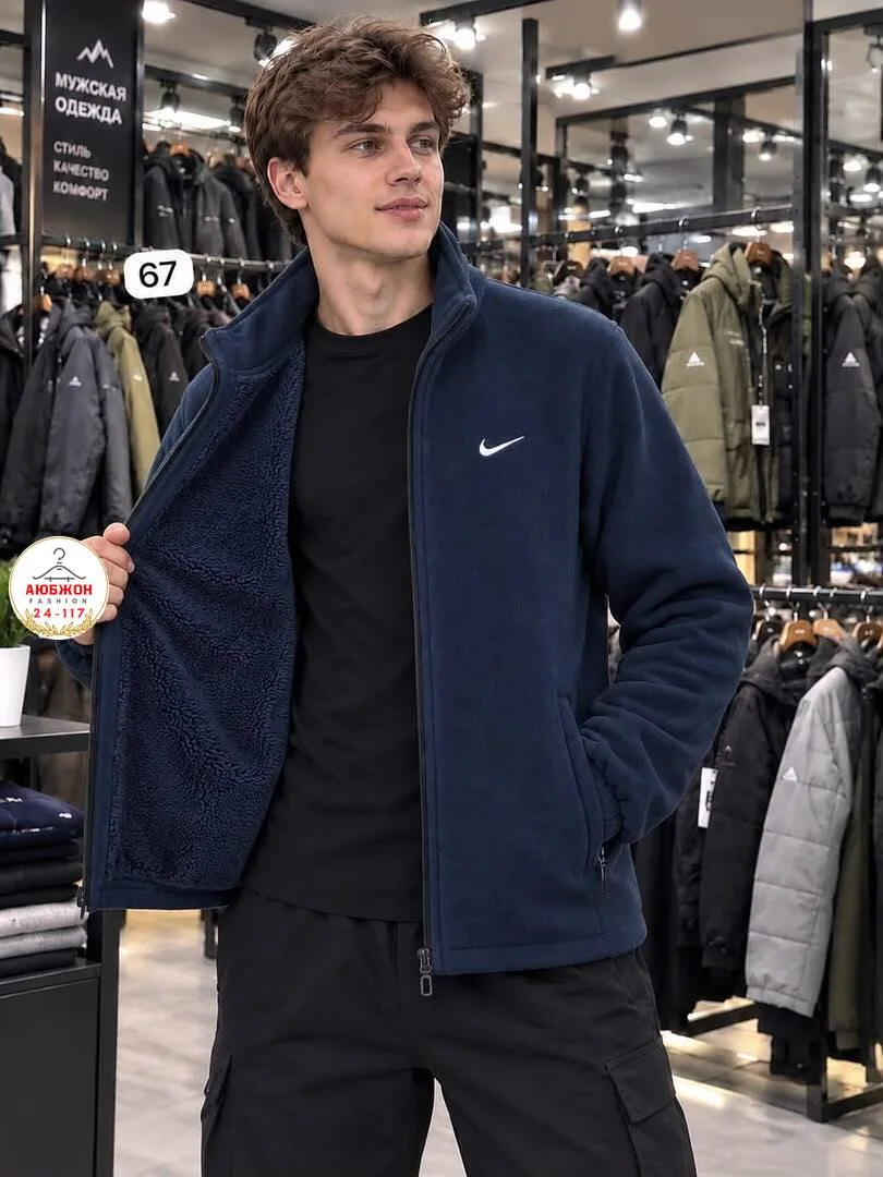 Флисовая куртка Nike с меховой подкладкой — фото 4