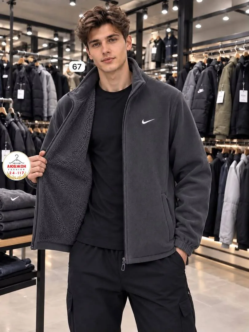 Флисовая куртка Nike с меховой подкладкой — фото 6