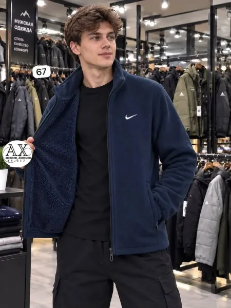 Флисовая куртка Nike с меховой подкладкой — фото 4