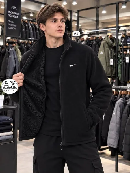 Флисовая куртка Nike с меховой подкладкой — фото 7