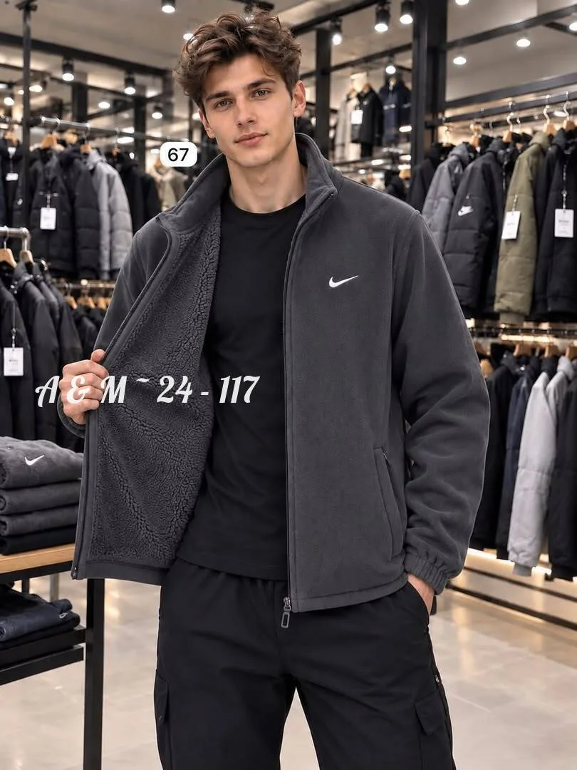 Флисовая куртка с мехом Nike — фото 6