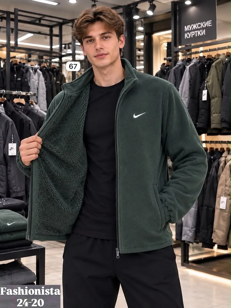 Тёплая флисовая куртка с меховой подкладкой и карманами на молнии — фото 2