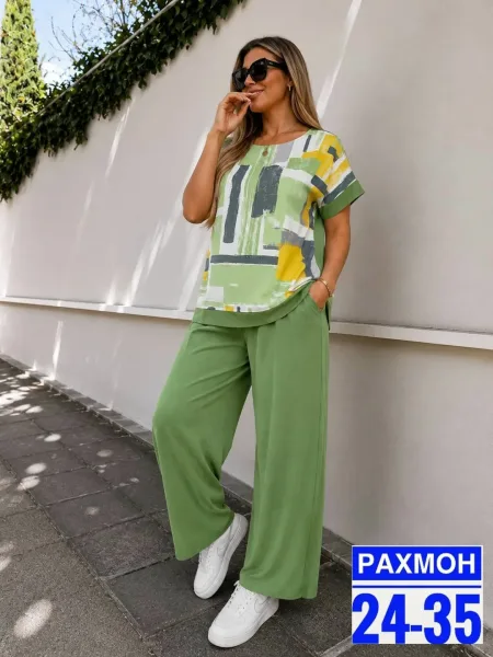 Лёгкий и удобный костюм-двойка из ткани Сингапур — фото 7