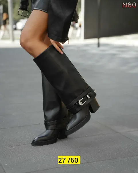 Сапоги кожаные — фото 10