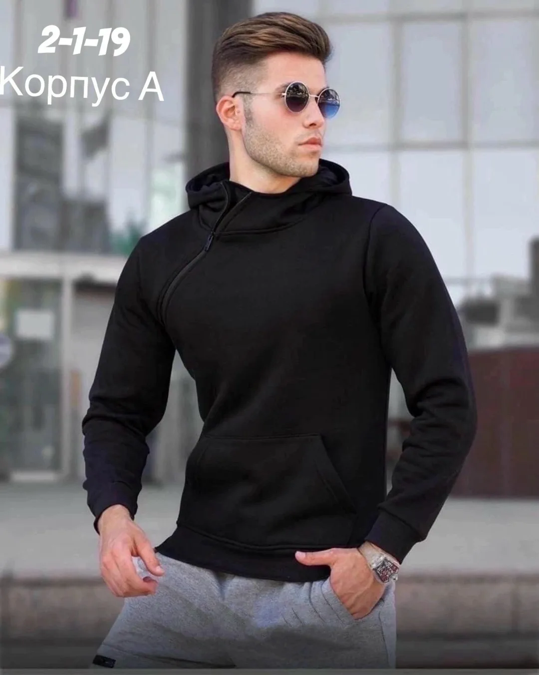 Спортивные толстовки из хлопка двух нитка — фото 1