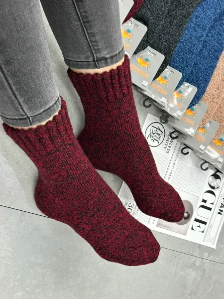 Носки женские из верблюжьей шерсти и хлопка — фото 10