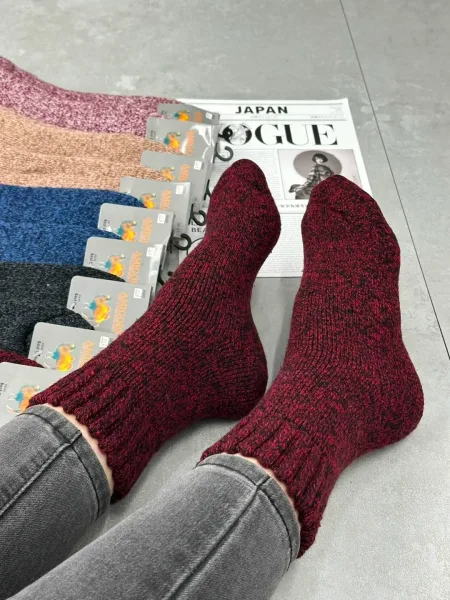 Носки женские из верблюжьей шерсти и хлопка — фото 13