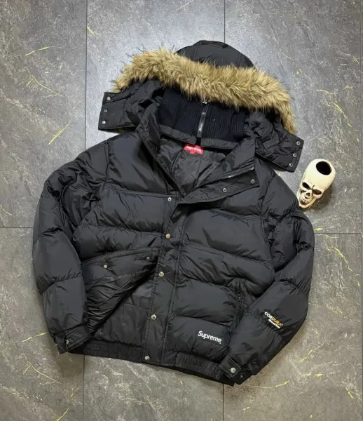 Куртка SUPREME, непромокаемая, с капюшоном и меховым воротником — фото 6