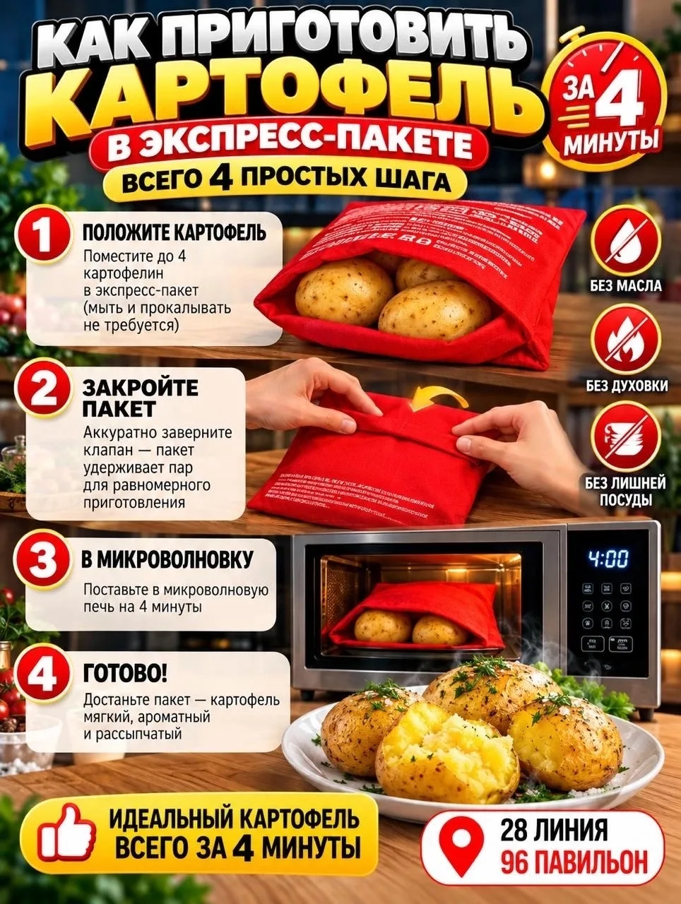 Хотите вкусный, мягкий и ароматный картофель без духовки и лишней посуды — фото 2