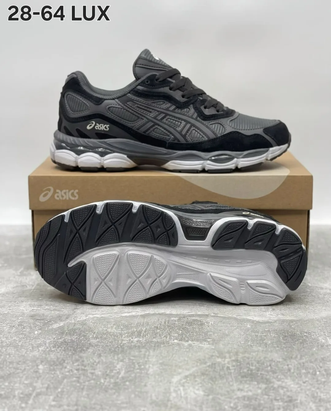 Мужские зимние кроссовки ASICS из натуральной замши с непромокаемым покрытием — фото 2