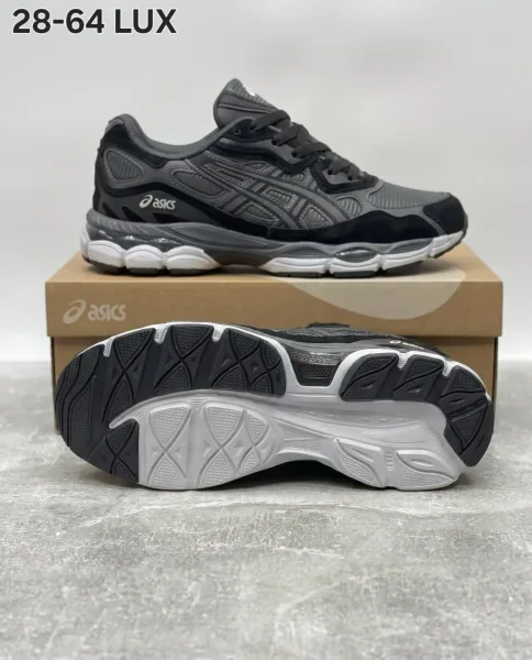 Мужские зимние кроссовки ASICS из натуральной замши с непромокаемым покрытием — фото 12