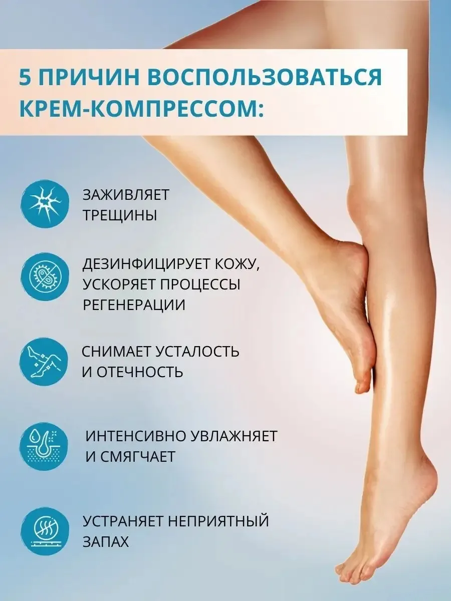 Крем-компресс с мочевиной ПРОТИВ ТРЕЩИН, МОЗОЛЕЙ И НАТОПТЫШЕЙ для ступней и пяток из линии ПАРАФИНОТЕРАПИЯ — фото 2