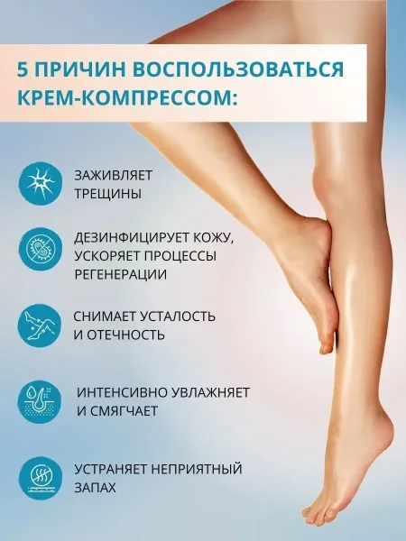 Крем-компресс с мочевиной ПРОТИВ ТРЕЩИН, МОЗОЛЕЙ И НАТОПТЫШЕЙ для ступней и пяток из линии ПАРАФИНОТЕРАПИЯ — фото 2