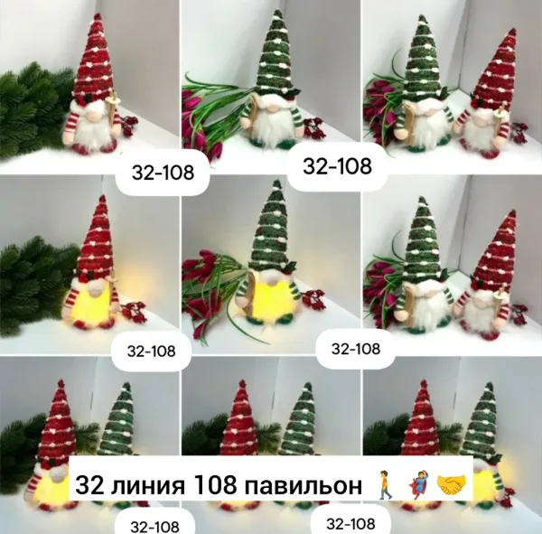 Игрушка гном с светом для рождественского декора дома, кухни это живое фото — фото 1