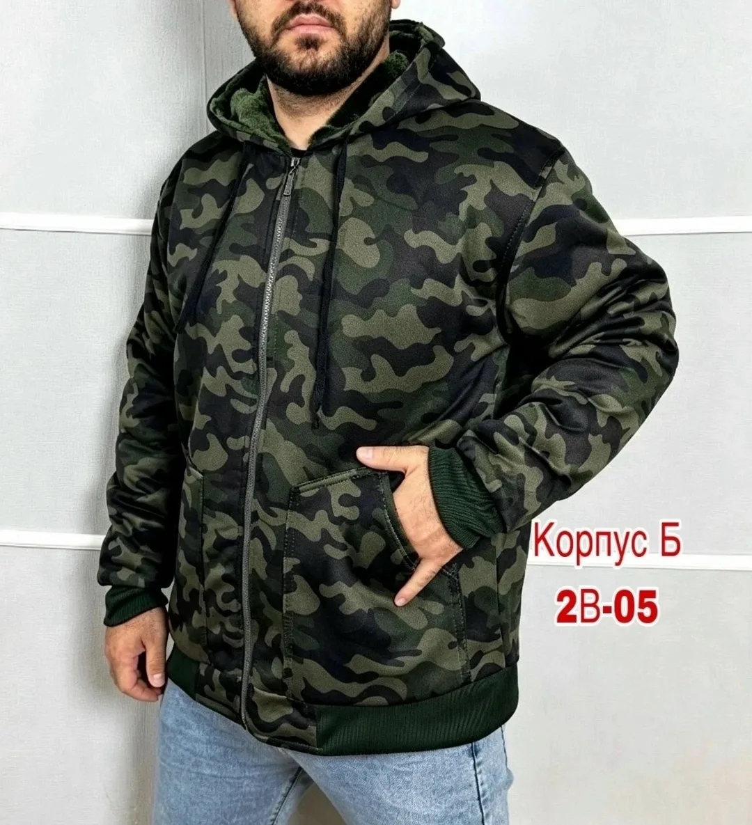 Мужская куртка с искусственным мехом — фото 2