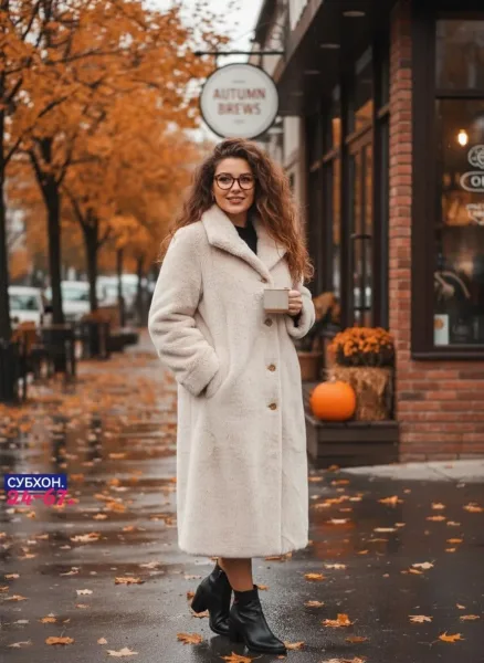 Пальто женская искусственная - отлично садится на любую фигуру, подчеркивает силуэт — фото 1