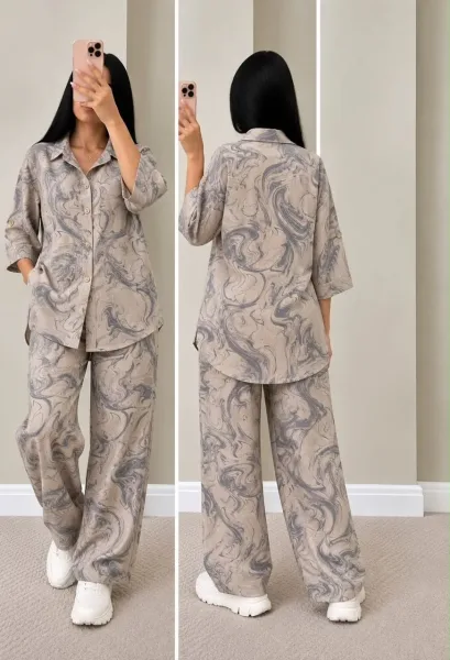 Костюм из ткани хлопок — фото 4