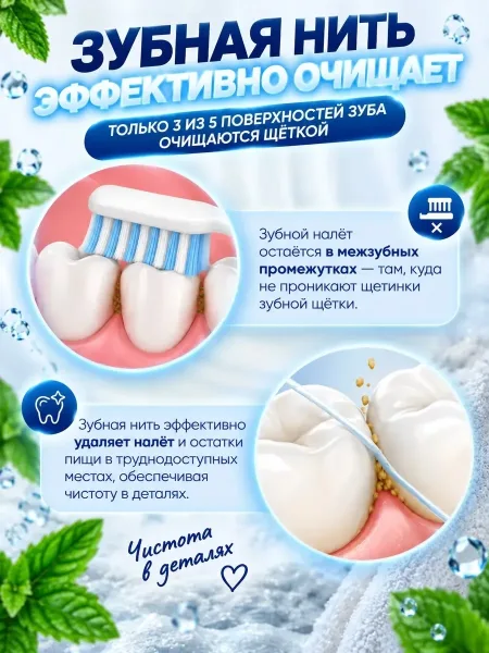 Пемза ЗУБНАЯ НИТЬ СО ВКУСОМ МЯТЫ — фото 4
