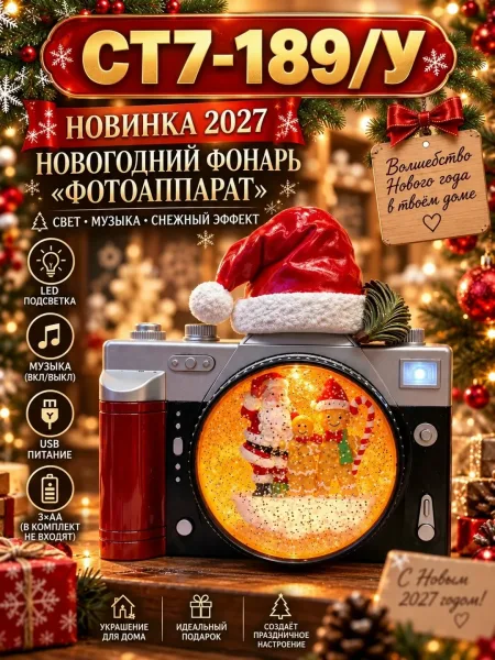 2027 — НОВОГОДНИЙ ФОНАРЬ ФОТОАППАРАТ — фото 1