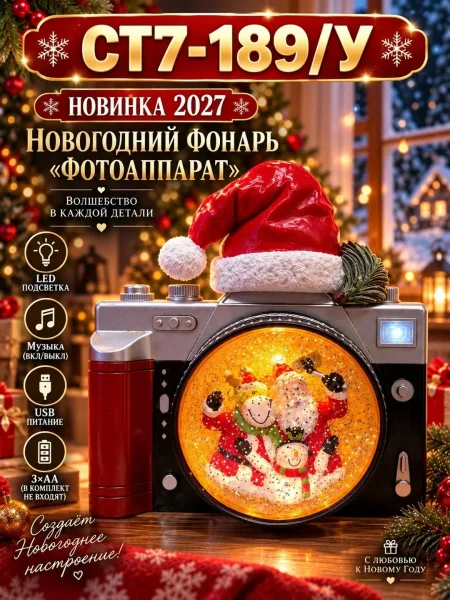 2027 — НОВОГОДНИЙ ФОНАРЬ ФОТОАППАРАТ — фото 3