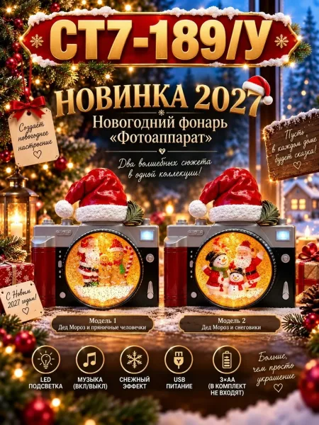 2027 — НОВОГОДНИЙ ФОНАРЬ ФОТОАППАРАТ — фото 5