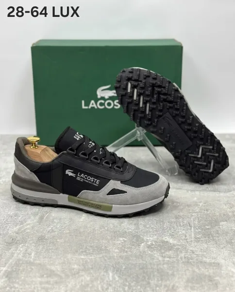 Кроссовки мужские LACOSTE из натуральной замши — фото 1