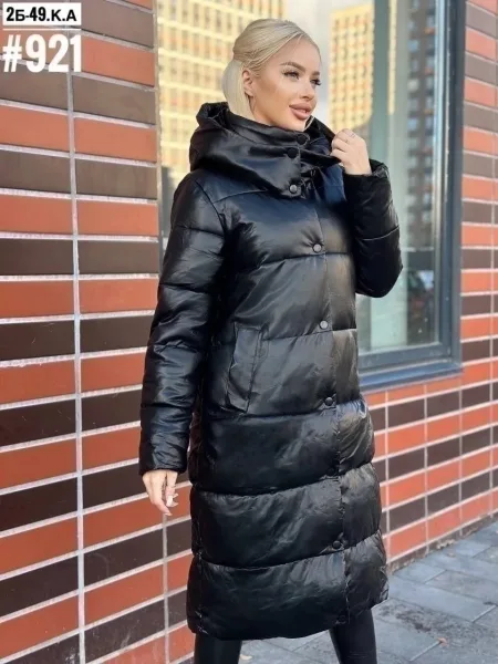 Куртка зимняя Эка кожа — фото 2