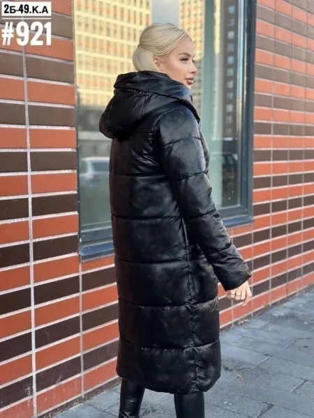 Куртка зимняя Эка кожа — фото 3