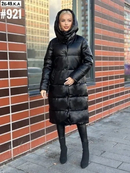 Куртка зимняя Эка кожа — фото 8
