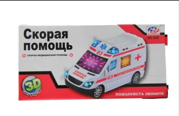 Игрушечная светящаяся машина с музыкой, имитирующая пожарную, полицейскую — фото 6