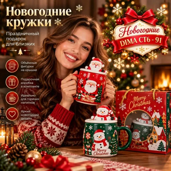 Новогодние стакан — фото 4