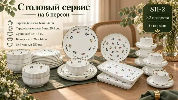 Набор 32 Предметов Керамика — фото 2