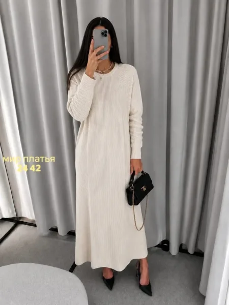 Платье лапша вязаные — фото 4
