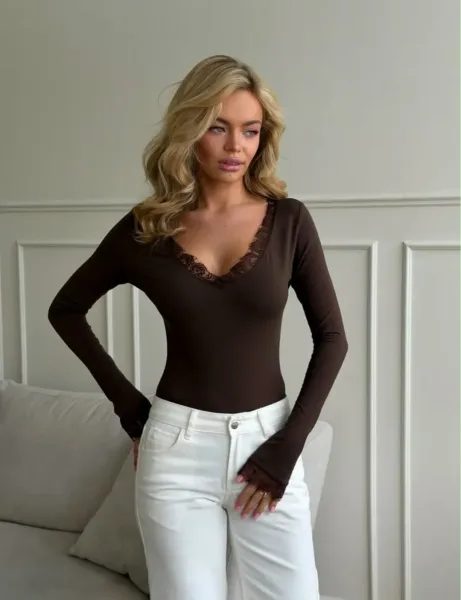 Блузка Боди, ткань — фото 3