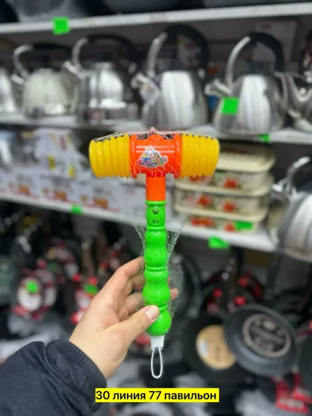 Игрушечный молоток из пластика с звуковым эффектом — фото 4
