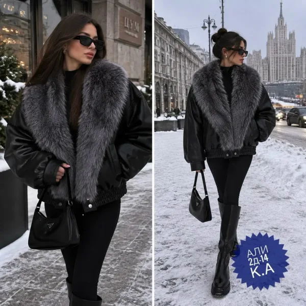 Куртка из эко-кожи — фото 5
