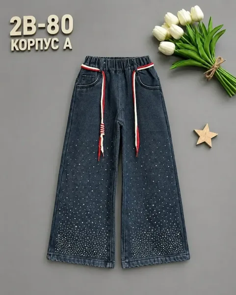 Джинсы из хлопка с начесом, подходят для повседневной носки — фото 6