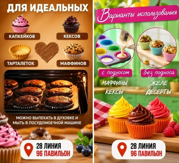 СИЛИКОНОВЫЕ ФОРМЫ ДЛЯ ВЫПЕЧКИ — ЯРКО — фото 4