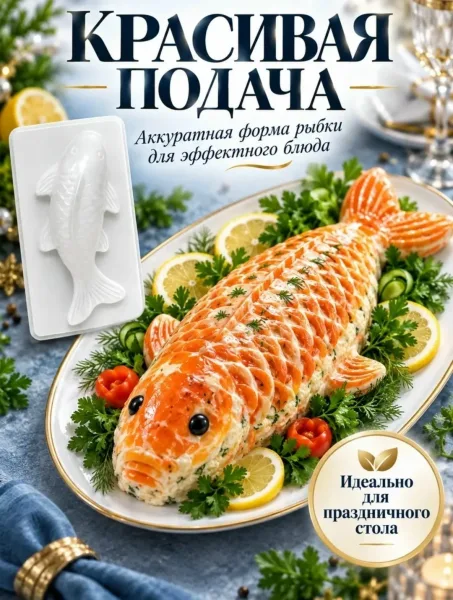 Форма рыба для салата под шубой — фото 8