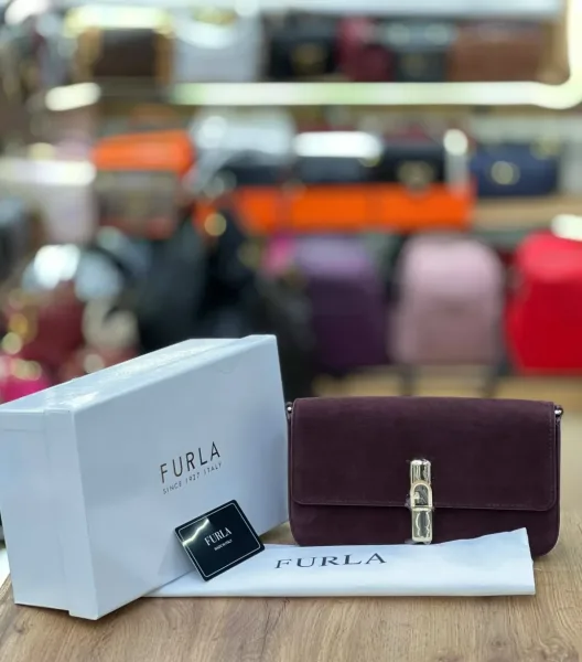 FURLA сумка из натуральной замши — фото 6