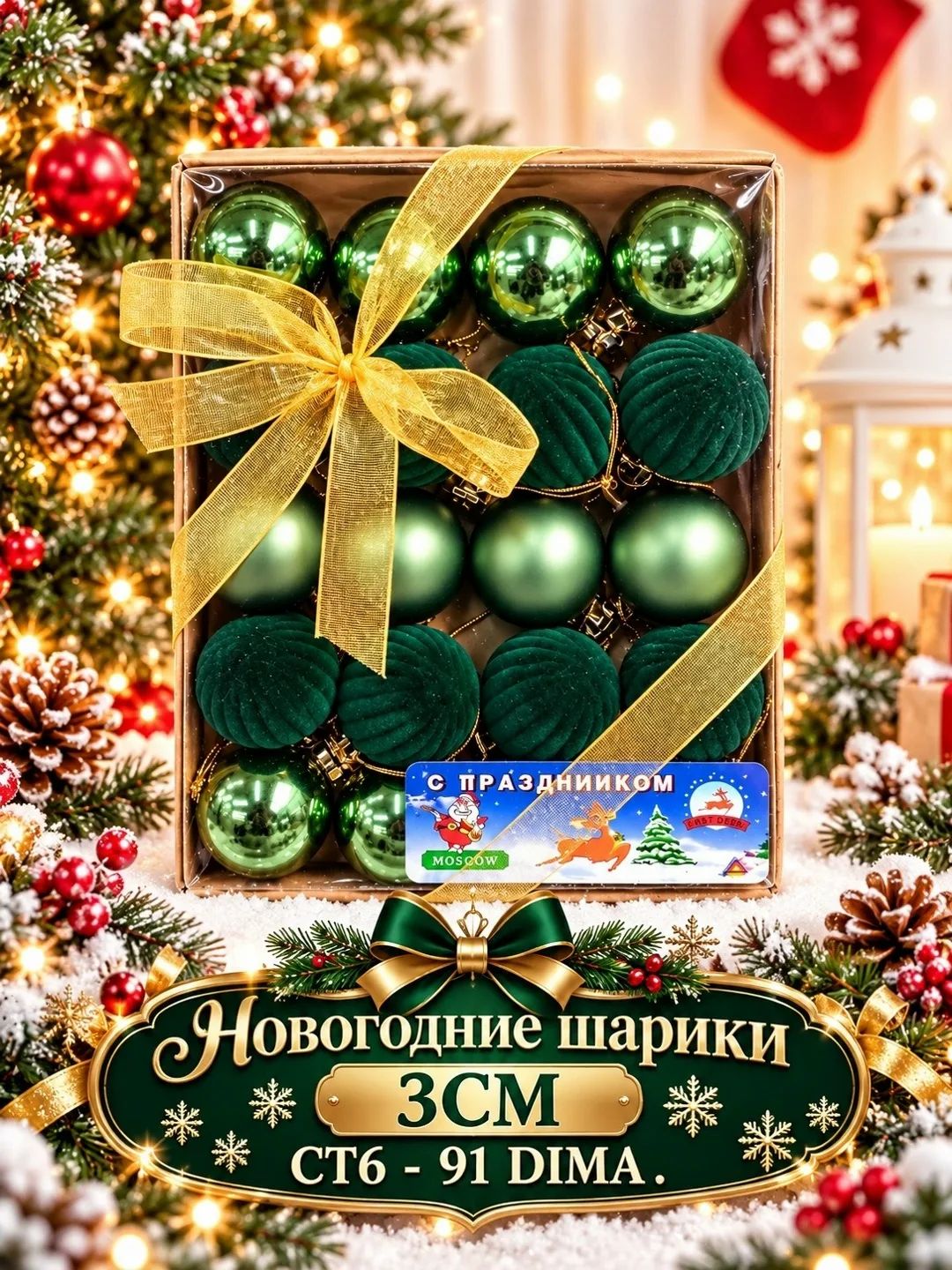 Украшения для ёлки в набор — фото 2