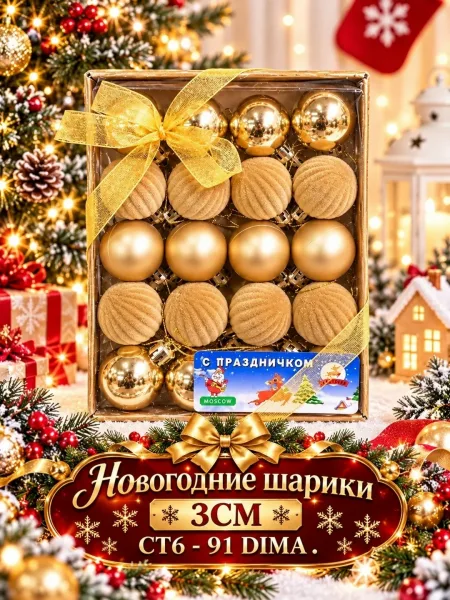 Украшения для ёлки в набор — фото 3