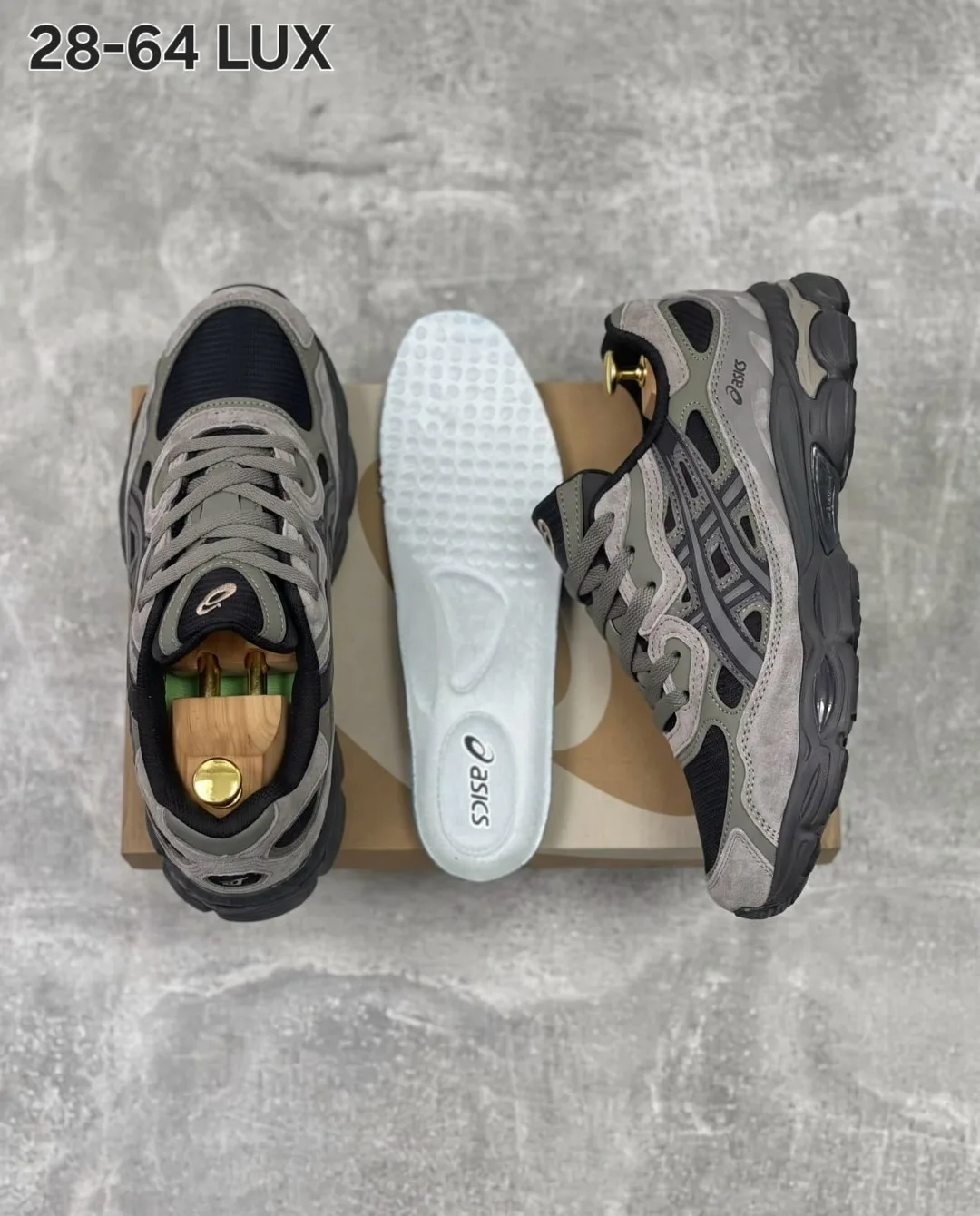 Мужские зимние кроссовки ASICS из натуральной замши — фото 2