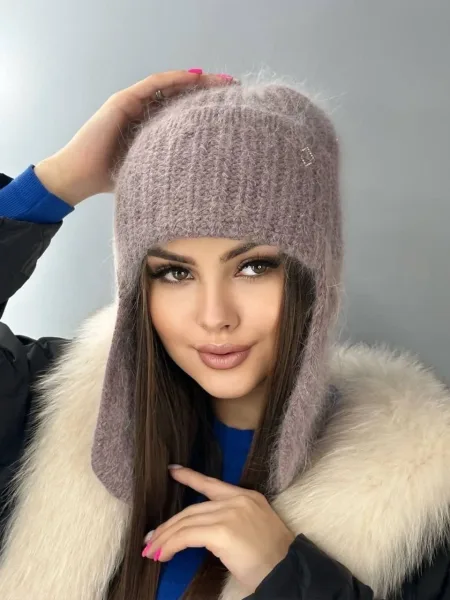 Ушанка женская ангора — фото 7