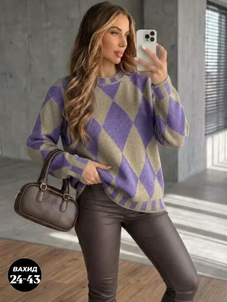 Свитер Oversize из турецкой вязки — фото 7